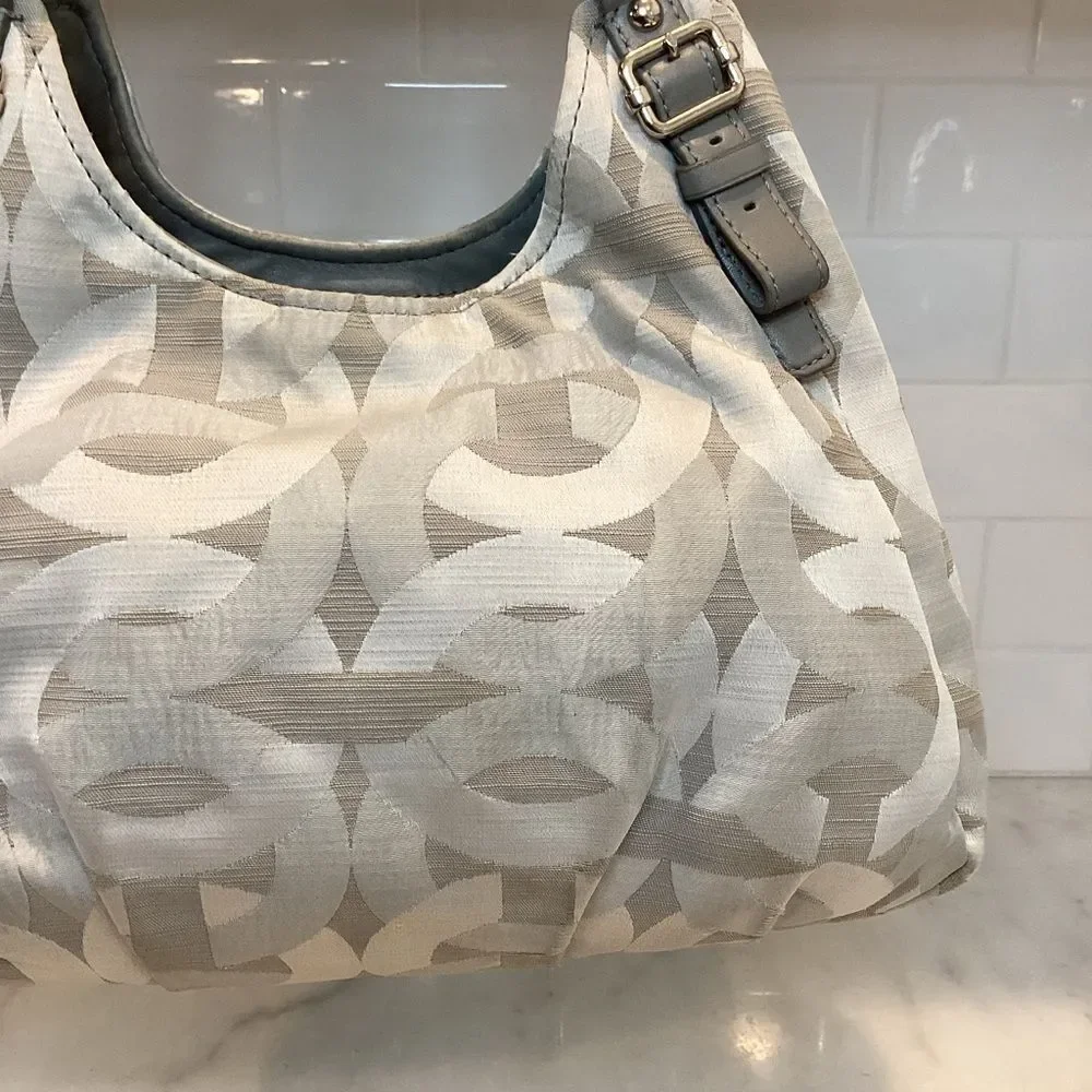 Coach Maggie Madison Shantung Chainlink Hobo Shoulder Bag - HTF